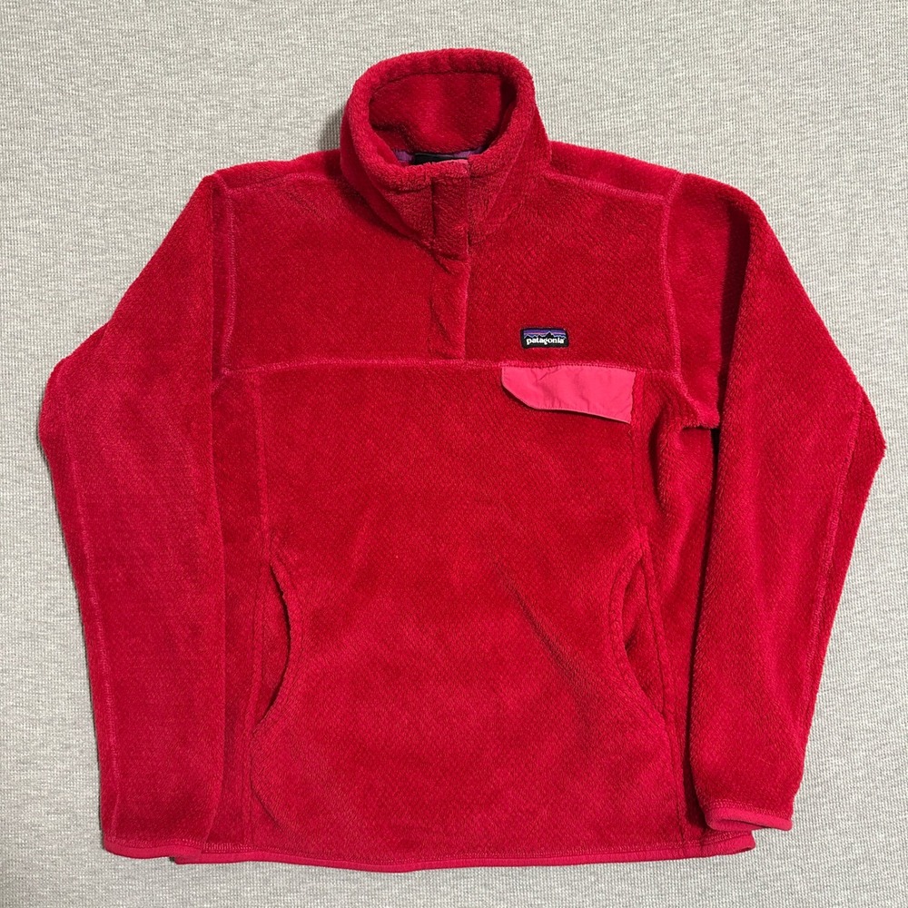 Patagonia Re-Tool Snap-T Fleece Pullover Jacket Polartec Pink Womens Medium